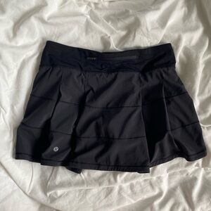black lululemon athletic skort